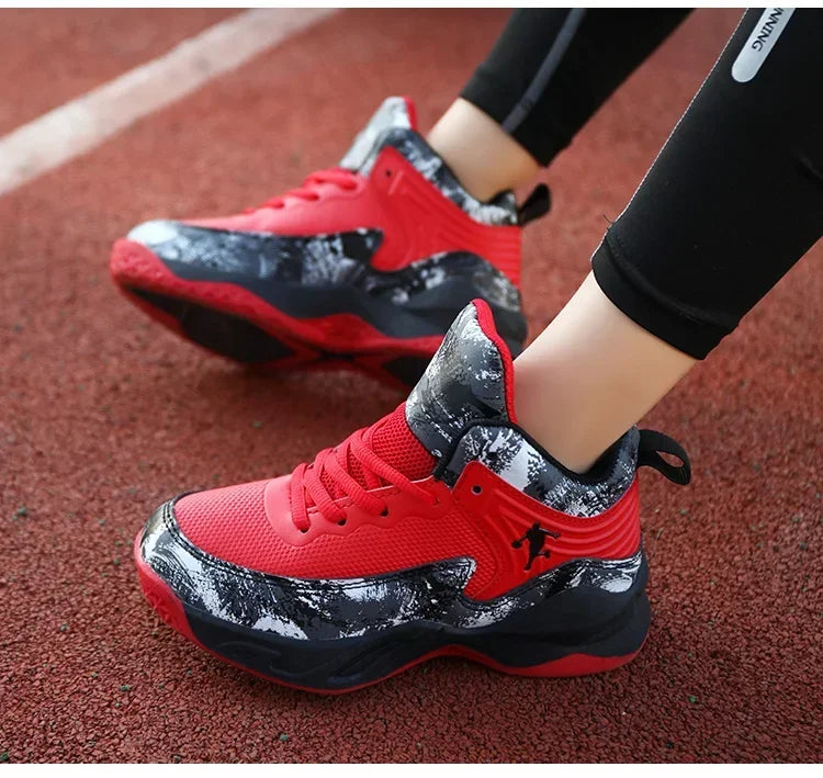 Basketball Shoes for Kids Sneakers New Boys Brand Thick Sole Non-slip Children Sports Shoes Child Boy Basket Trainer Shoes