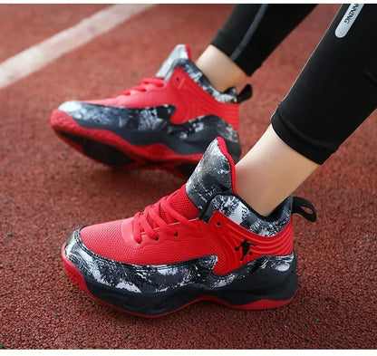 Basketball Shoes for Kids Sneakers New Boys Brand Thick Sole Non-slip Children Sports Shoes Child Boy Basket Trainer Shoes
