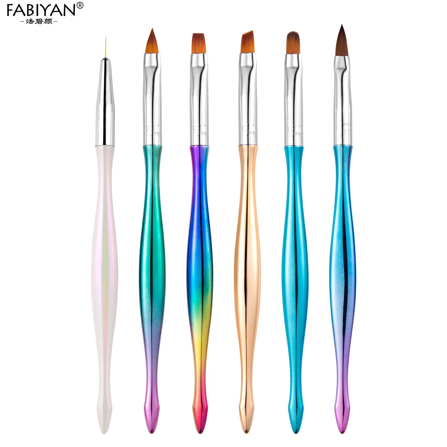 3/7Pcs Professional Manicure UV Gel Brush Pen Transparent Acrylic Nail Art Painting Drawing Brush Phototherapy Tools.