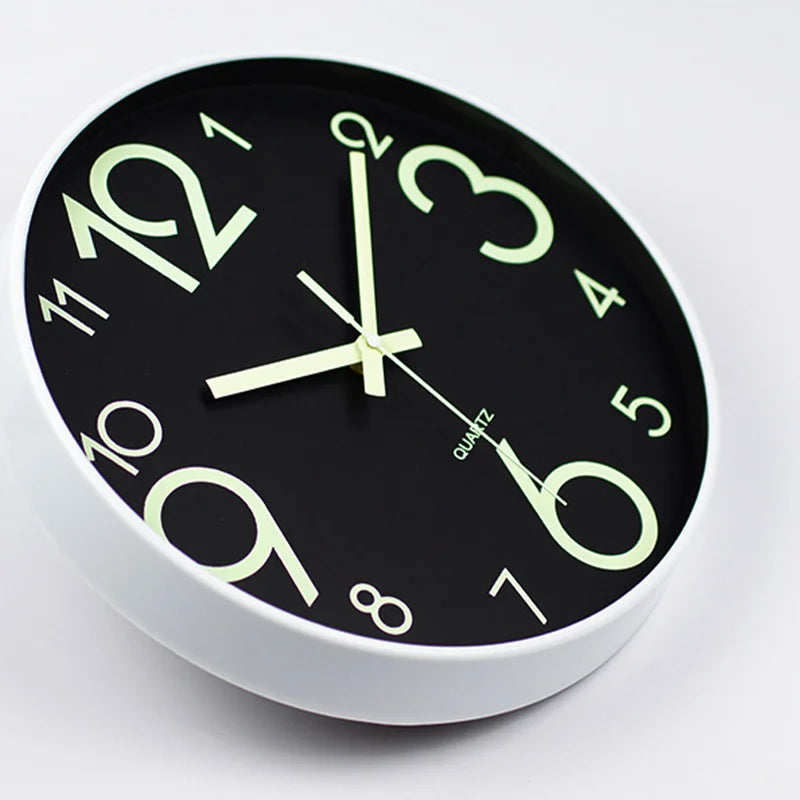 12 Zoll leuchtende Wanduhr einfache leuchtende Digitaluhr europäische DIY stille Wanduhr Studie Wohnzimmer Wanda uhren