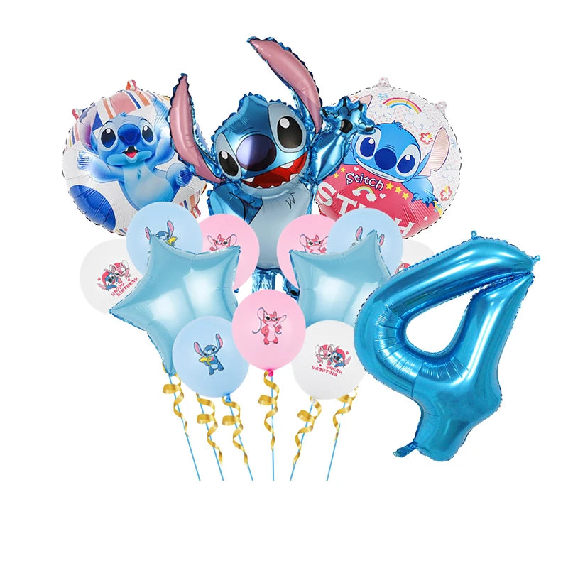Disney Rosa Stich Geburtstag Party Dekorationen Mädchen Einweg Geschirr Ballon Kuchen Topper Tischdecken Liefert Baby Dusche.