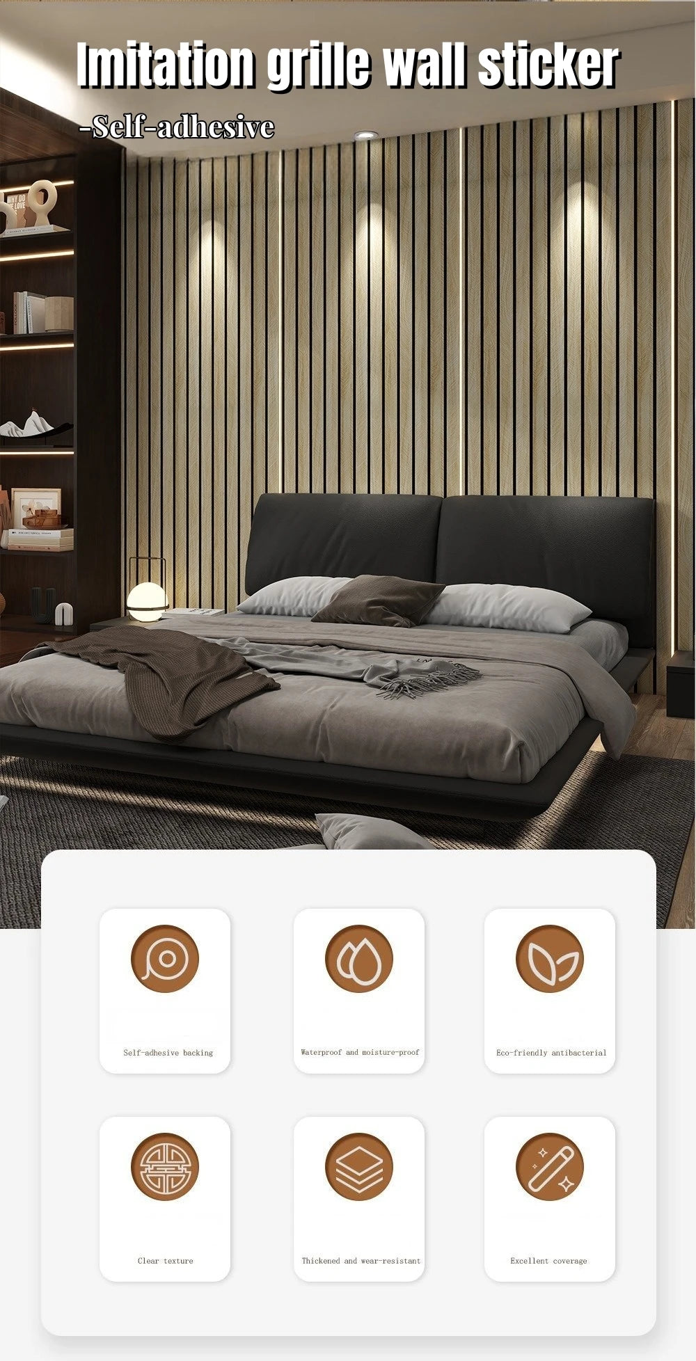 3/5/10M dicke Nachahmung Gitter Wandaufkleber Hintergrund Wanddekoration selbstklebende Tapeten Schaumstoff Peel and Stick Tapeten