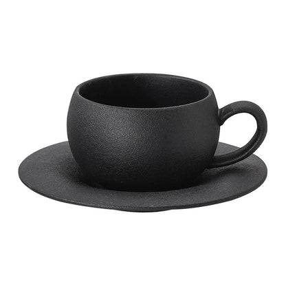 110/280ML Retro Coffee Cup and Saucer Burnt Stone Pattern Ceramic Mug Exquisite Afternoon Tea Cup Water Cups Gift Cup and Saucer.