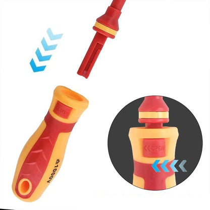 Magnetischer Schraubendreher-Satz Phillips Schlitz Torx Professional 1000 V isolierter CRV Elektriker Schraubendreher Bit Reparaturwerkzeuge