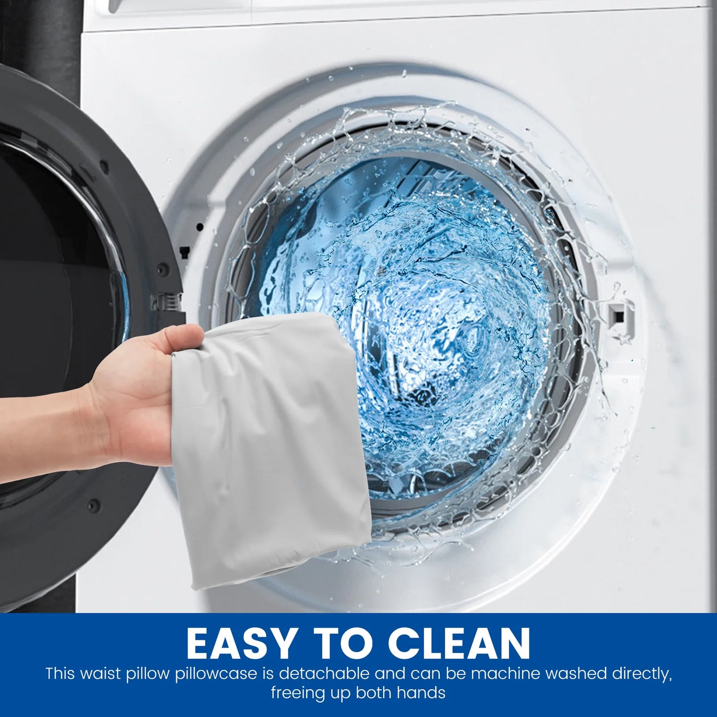 Lumbar Support Pillow for Sleeping Memory Foam Back Lumbar Pillow For Sleeping In Bed Waist Support Lower Back Pain Relief.