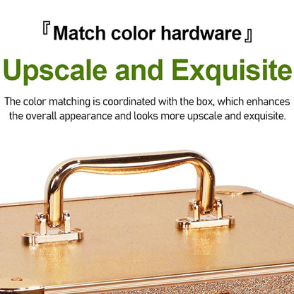 Large Capacity Makeup Case with LED Mirror Multiple Size Options Cosmetic Box LED Mirror Makeup Storage Box for Beauty Salons.