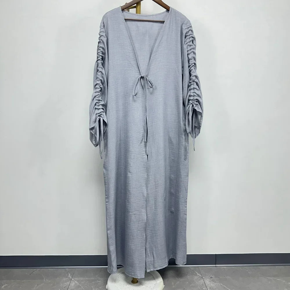 Eid Ramadan Muslim Dress Women Dubai Open Abaya Turkey Kaftan Kimono Cardigan Kebaya Islam Clothing Robe Caftan Marocain Femme.