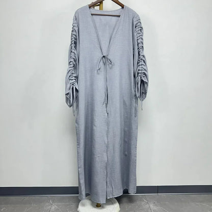 Eid Ramadan Muslim Dress Women Dubai Open Abaya Turkey Kaftan Kimono Cardigan Kebaya Islam Clothing Robe Caftan Marocain Femme.