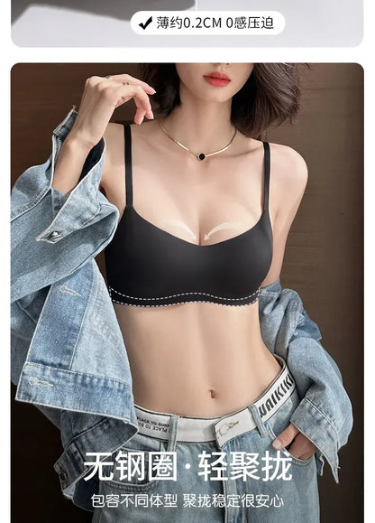 Seamless Bras for Women Small Chest 1/2 Cup Push Up Bra Non-Wire Bra Women Support Underwear Sexy Lingerie Female Intimates.