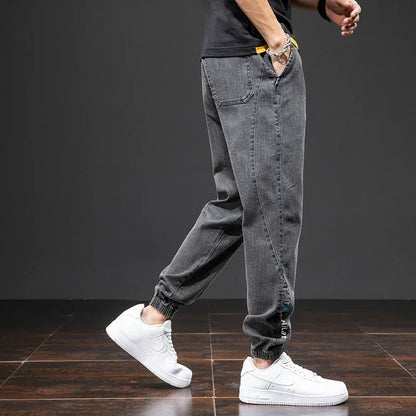 Spring Summer Jeans Men Fashion Tapered Harem Denim Pants Casual Jogger Baggy Jean Trousers Male Plus Size 5XL Streetwear