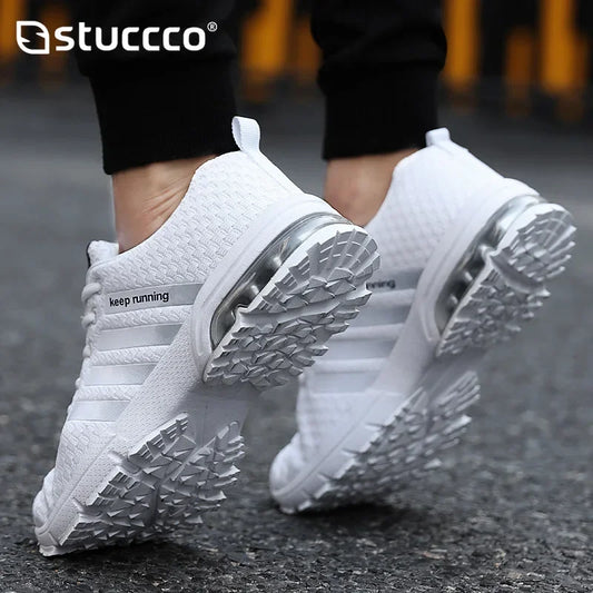 2023 neu in Herren schuhen lässig weiße Turnschuhe Mesh Sommer atmungsaktiv strap azier fähig Slip-On sportliche Tenis Schuhe Männer große Größe