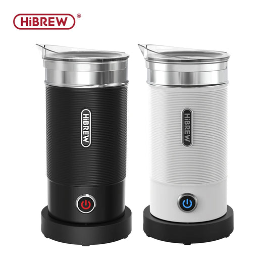 HiBREW Milk Frother Frothing Foamer Chocolate Mixer Cold/Hot Latte Cappuccino fully automatic Milk Warmer Cool Touch M1A.