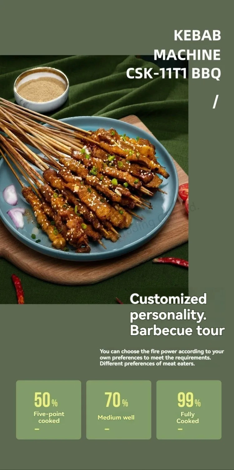 Non-smoking Automatic Rotating Household Electric Barbecue Oven Large Capacity Camping Multi-function.