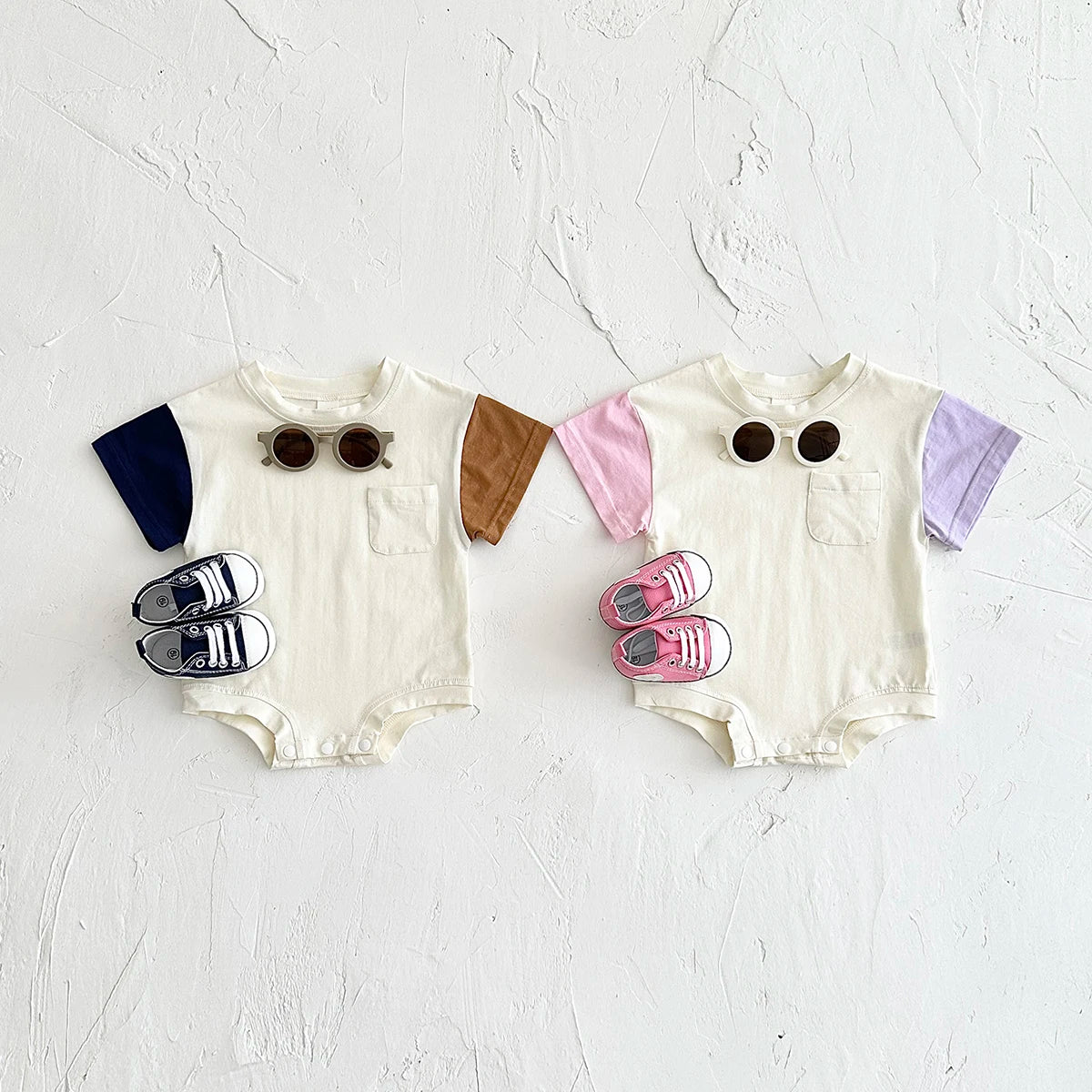 Sommer Baby kleidung Stram pler kurz ärmel ige Dreieck Bodysuit Baumwolle Kinder kleidung Neugeborene Jungen Mädchen Tasche Overall 0-18m.