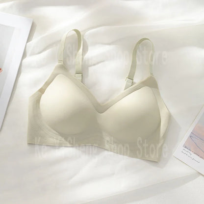 Small breast seamless bra Women's small breast push-up comfortable non-underwire soft support closed breast bra