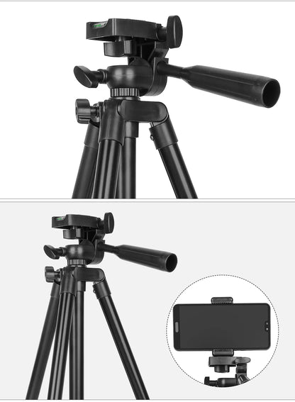 KINGJOY Aluminum Tripod 0.3KG with Quick Release Plate and 360° Head for Sony/Nikon/Canon DSLR and Smartphones,Camera,Live,Vlog.