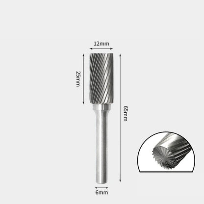Hartmetallfräser, Wolframstahl-Schleifkopf, zylindrisch 6 mm, AE AX AX Metallfräser