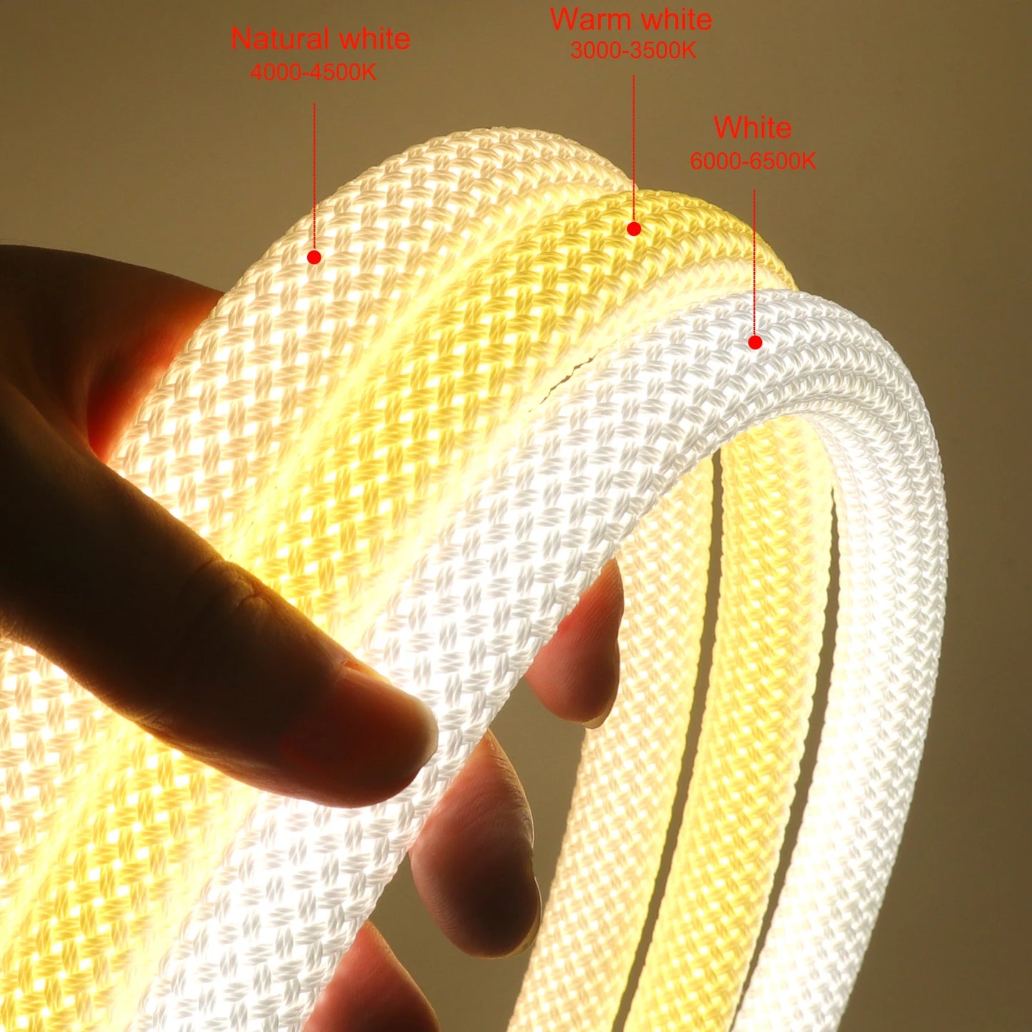 Dimmable LED Neon Tube 360 Degree Round Reticulate Flexible Silicone Tape 240LEDs Waterproof LED Strip Light 12V 24V.