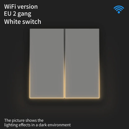 AVATTO Tuya WiFi/ZigBee EU Smart Licht Schalter 1/2/3/4Gang Taste Schalter mit Umgebungs Licht Funktioniert mit Alexa Google Home Alice