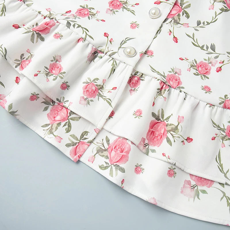 Beiyingni Neue In frauen Kleid Elegante Französisch Mode Schlank Kurzarm Mini Kleider Weibliche Rüschen Tasten V-ausschnitt Kurze Vestido.