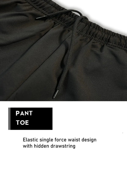 Men's Sports Streetwear Summer Breathable Casual T-shirt Set Outdoor Fitness 2-in-1 Compression Shorts Workout Track Clothes.