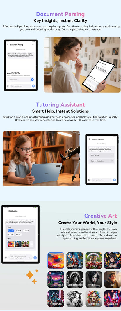 2025 Blackview MEGA 3 Tablet Android 15 Pad 12.1" 2.5K 90Hz Display 12GB 256GB 8800mAh Tablets PC 33W Fast Charging 50MP Camera.