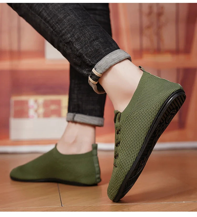 YRZL Men's Comfortable Shoes Breathable Walking Shoes Summer Mesh Loafers Anti Slip Casual Sneakers Lightweight Shoes for Men