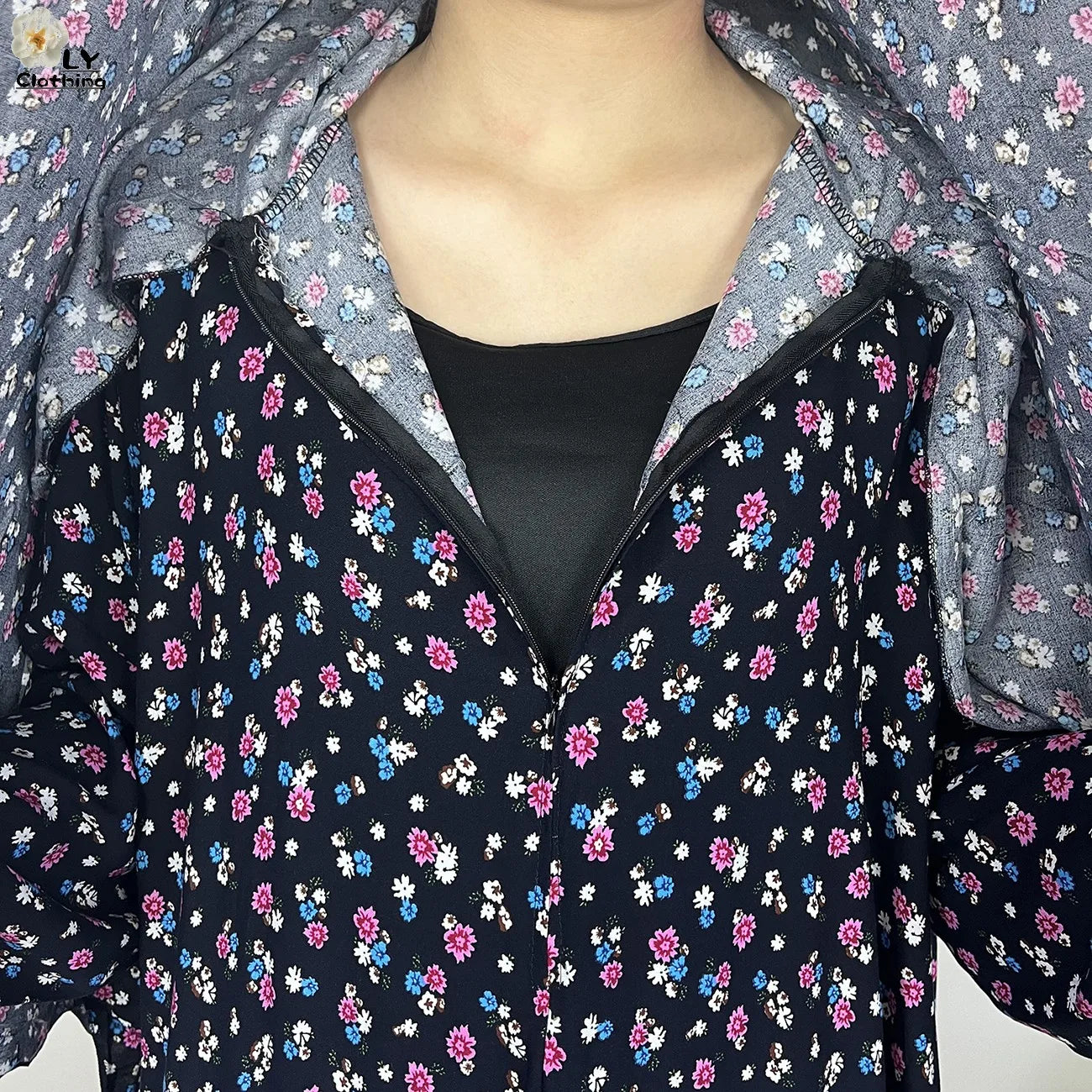 New Muslim Long Sleeved Cotton For Women Ramadan Prayer Turkey Middle East Femme Robe Floral Loose African Abaya Dress Scarfs.