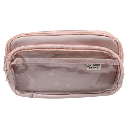 Chic Einfarbig Bleistift Fall Koreanische Einfachheit Transparent Stift Tasche Große Kapazität Organizer Tasche Schule Liefert Schreibwaren tasche.