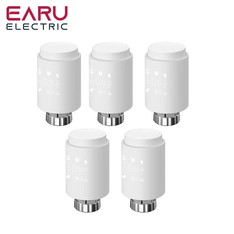 Tuya Smart ZigBee Radiator Actuator TRV Programmable Thermostatic Radiator Valve App Remote Temperature Controller Support Alexa