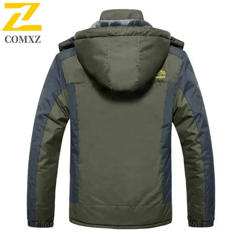 Winter Jacket Men Thick Fleece Waterproof Outwear unload Jackets Men's Windbreaker Army green Parka Raincoat Coats Plus Size 9XL.