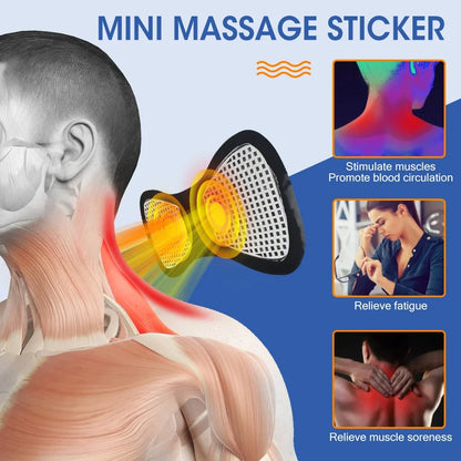 Electric Neck Massager EMS Muscle Massage Stimulator Low Frequency Instrument Back Cervical Calf Patches Pain Joints Mini Device.