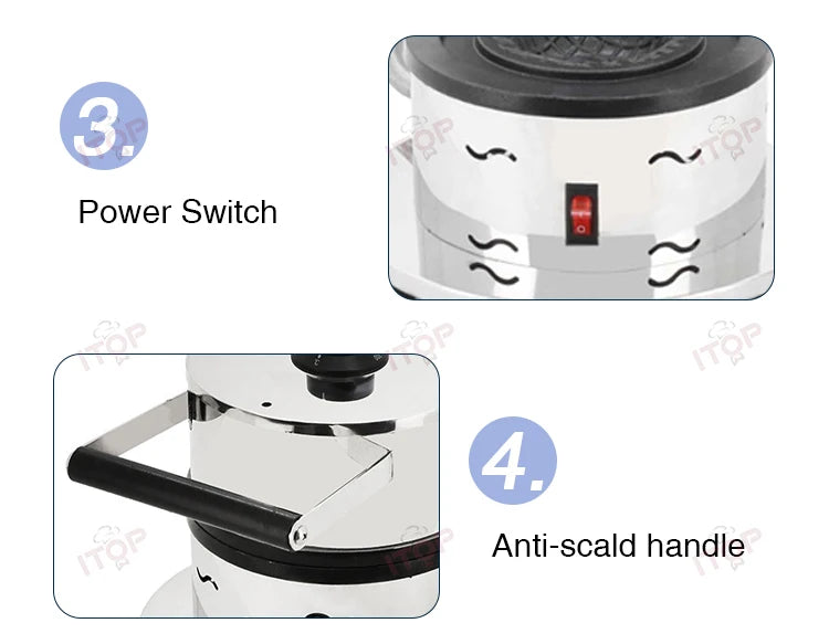 Commercial Burger Ice Cream Bread Maker 10CM Dia. Gelato Press Heating Machine Gelato Panini Press Ice Cream Sandwich Machine.