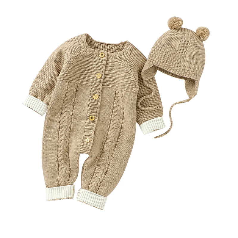 Baby Body Long Sleeve Strick Infant Kinder Unisex Overalls Kleidung Herbst Kleinkind Junge Overalls Ein Stück Kleinkind Mädchen Overall.
