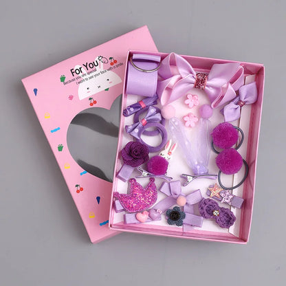 Cute Hair Clip Set,Cute Bow Hair Clips Floral Hair Side Clips Elastic Hair Rings Fashionable Women's Hair Accessories.