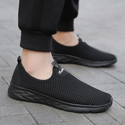YRZL Sneakers Men Summer Casual Shoes Men Mesh Breathable Outdoor Non Slip Sports Shoes Slip on Loafers for Men Pius Size 39-46