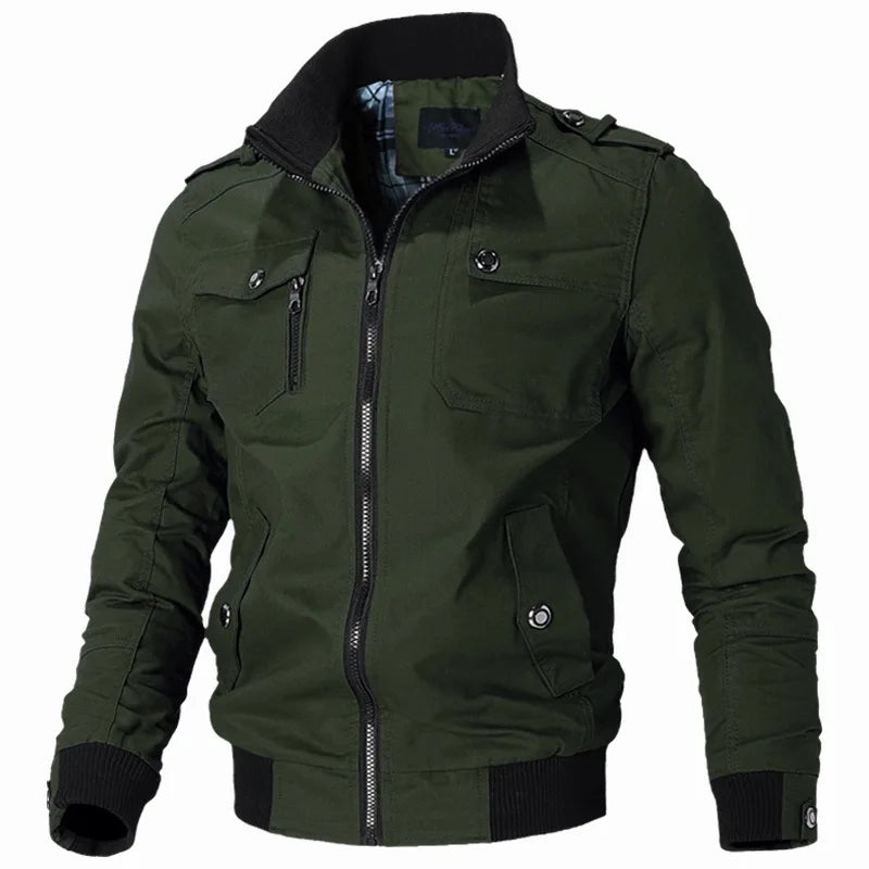 2024 Spring Autumn New Jacket Men Fashion Slim Bomber Windbreaker Jackets Coat Men's Clothing Tactics Military Casual Jacket Men.