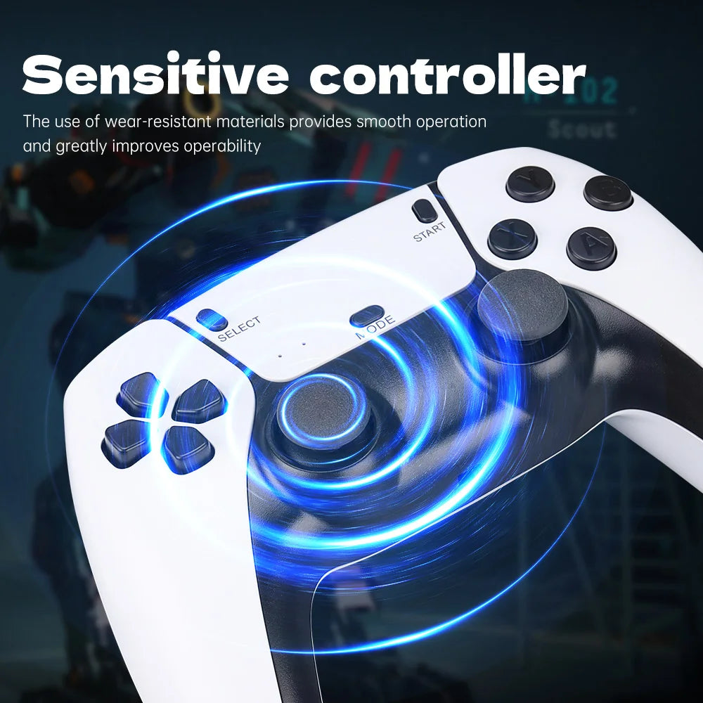 M15 4K Game Stick Mini Video Game Consoles Retro Handheld 20000 Games Player HD Video Game Stick 2.4G Dual Wireless Controller.