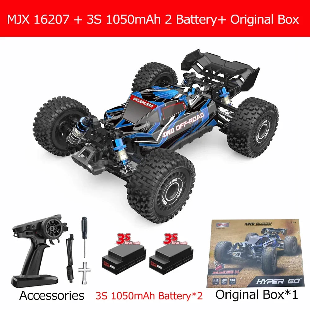 MJX Hyper Go 16207 70km/h 1/16 4WD Racing Car Brushless High Speed Drift Cars 2.4G Remote Control Cars Off-Road Truck Toys