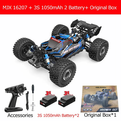 MJX Hyper Go 16207 70km/h 1/16 4WD Racing Car Brushless High Speed Drift Cars 2.4G Remote Control Cars Off-Road Truck Toys