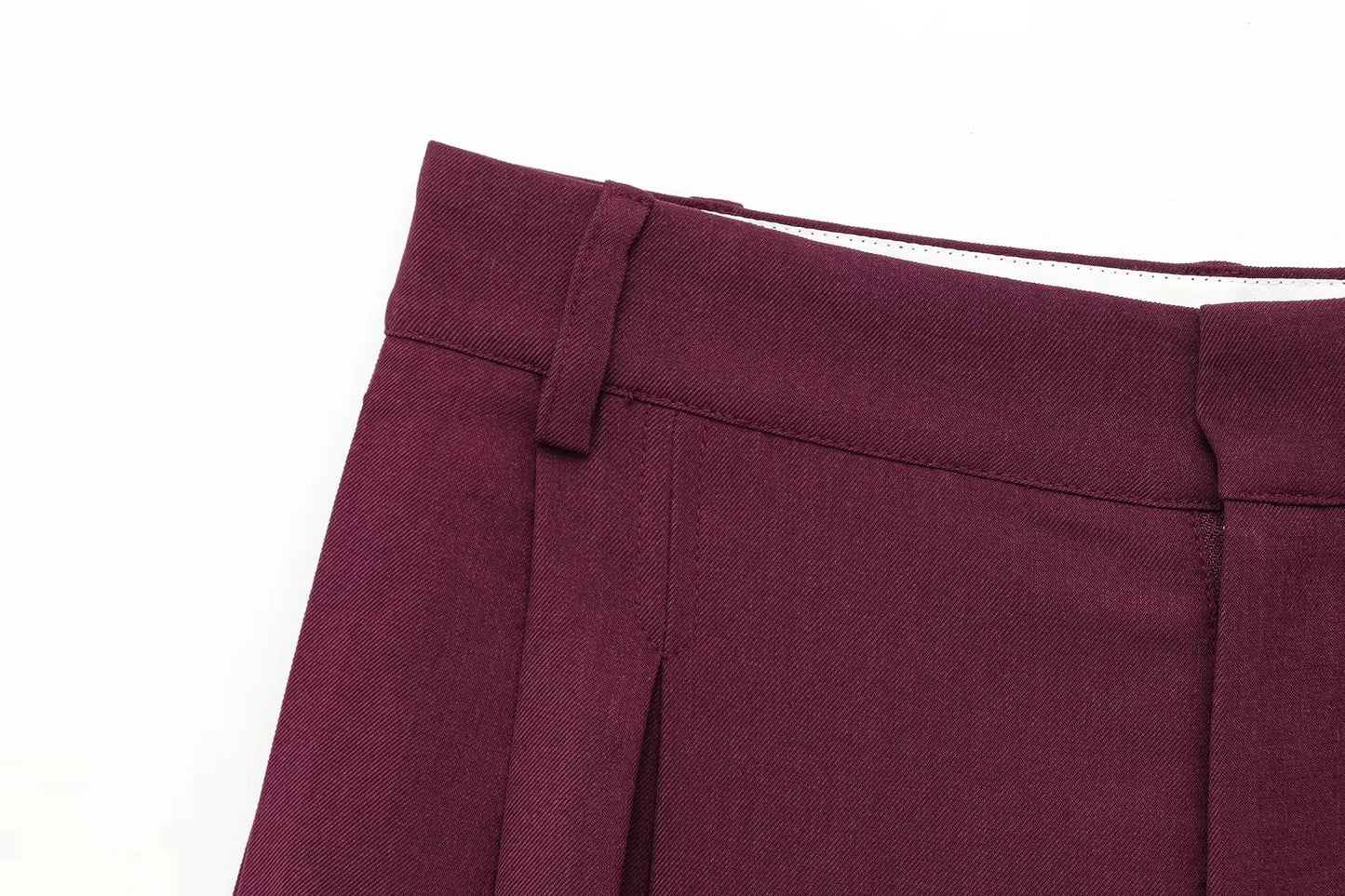 KONDALA Vintage Chic Office Lady Red Solid Women Suit Notched Single Button Pockets Blazer Straight Loose Pants Fashion 2025 Set