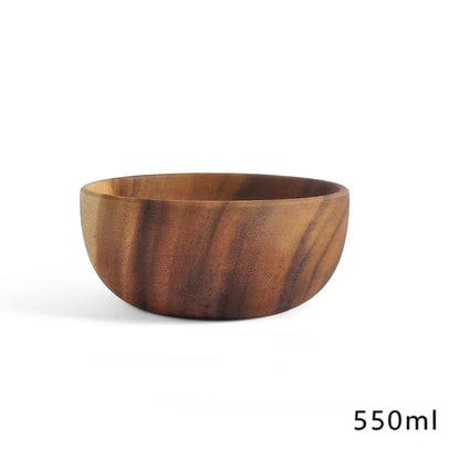 Leeseph Salad Bowls, Wooden Salad Bowls, Large Acacia Wood Serving Bowl for Fruits, Salad, Eco-friendly.