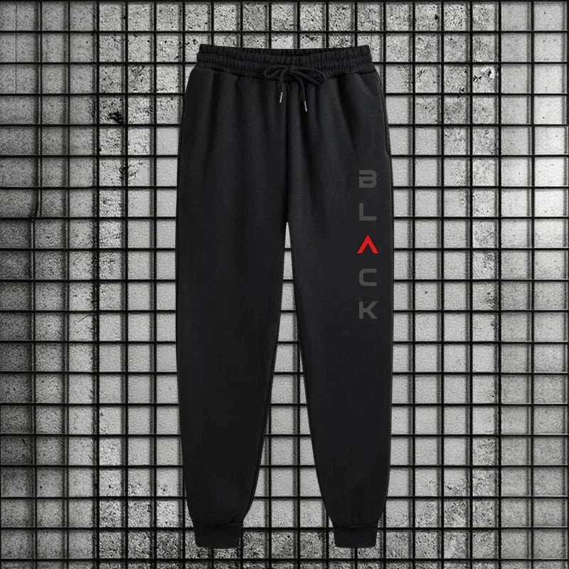 2025 Hot Sale Men 2 Piece Set Zipper Hoodie Streetwear Tracksuit Urban Fashion Outfit Black Letter Print Sweatshirt Sweatpants.