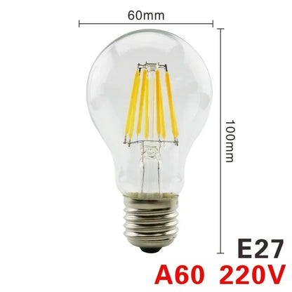LED Retro Edison Glühbirne E14 E27 AC 220V 2W 4W 6W 8W Vintage Glas lampe C35 G45 A60 St64 G80 G95 G125 LED Filament Licht Wohnkultur.