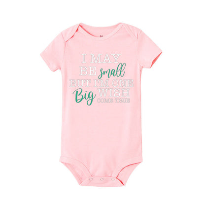 I May Be Amall But I'm One Big Wish Come Ture Baby Strampler Neugeborenen Body Kurzarm Overall IVF Success NICU Babykleidung