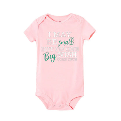 I May Be Amall But I'm One Big Wish Come Ture Baby Strampler Neugeborenen Body Kurzarm Overall IVF Success NICU Babykleidung