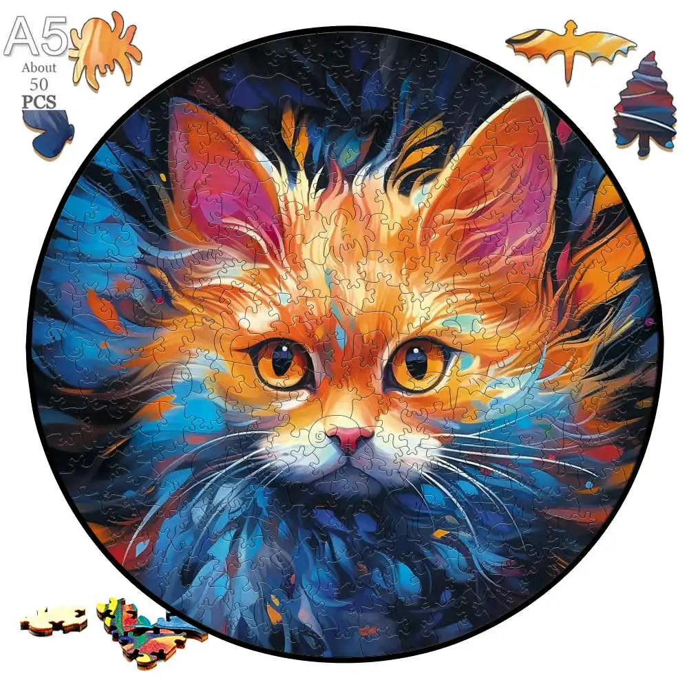 Medium Difficulty Jigsaws for Kids Adult Animal Puzzle Wood Beautiful Bird Owl Cat Wooden Puzzle Home Deco Holiday Gifts