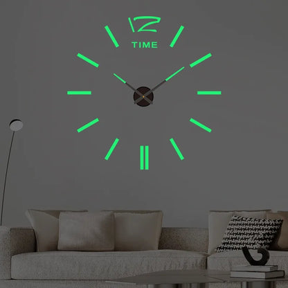 2023 Modernes Design, große Wanduhr, 3D-DIY-Quarzuhren, modische Uhren, Acryl-Spiegelaufkleber, Wohnzimmer, Heimdekoration, Horloge