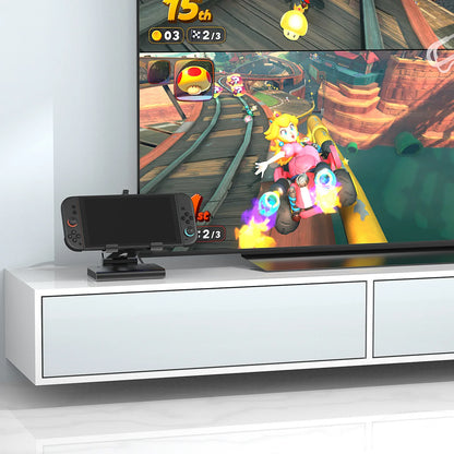 6 In 1 Rgb Dual Fans Docking Station for Rog Ally Steamdeck Game Console Dock Adjustable Height Dock Bracket with Hdmi 4K 60Hz.