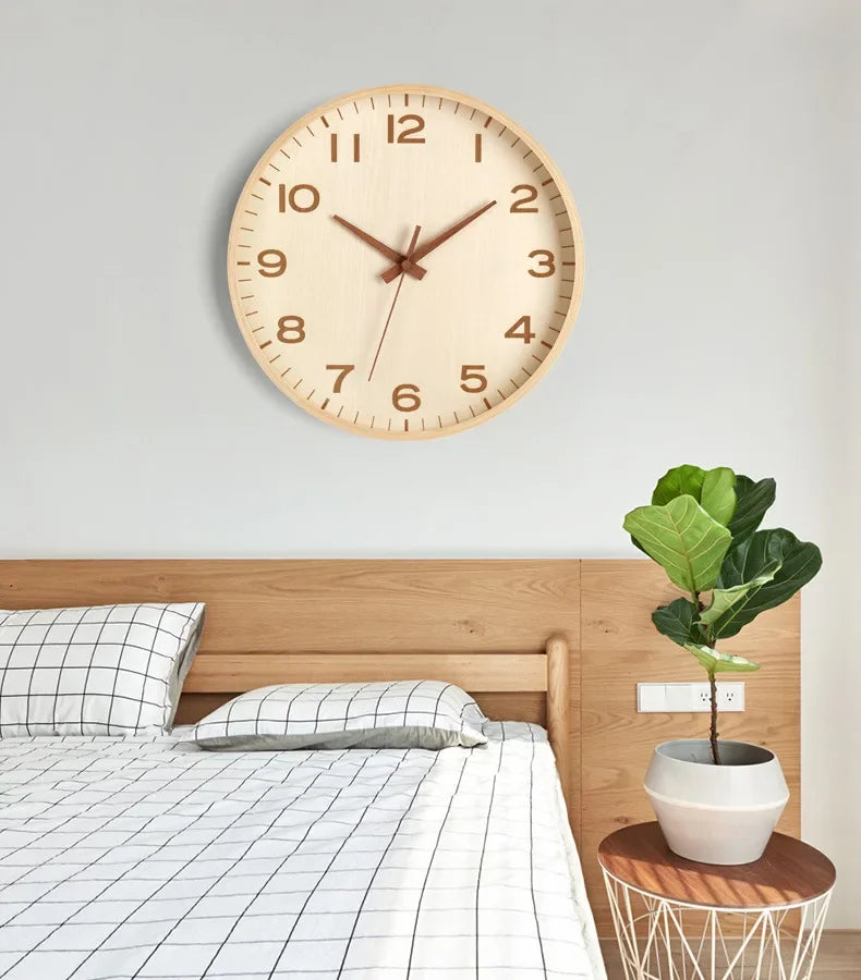 Wanduhr Wohnzimmer Zuhause Wandbehang Massivholz moderne einfache Uhr mittelalterliche Uhr Log Schlafzimmer Dekoration